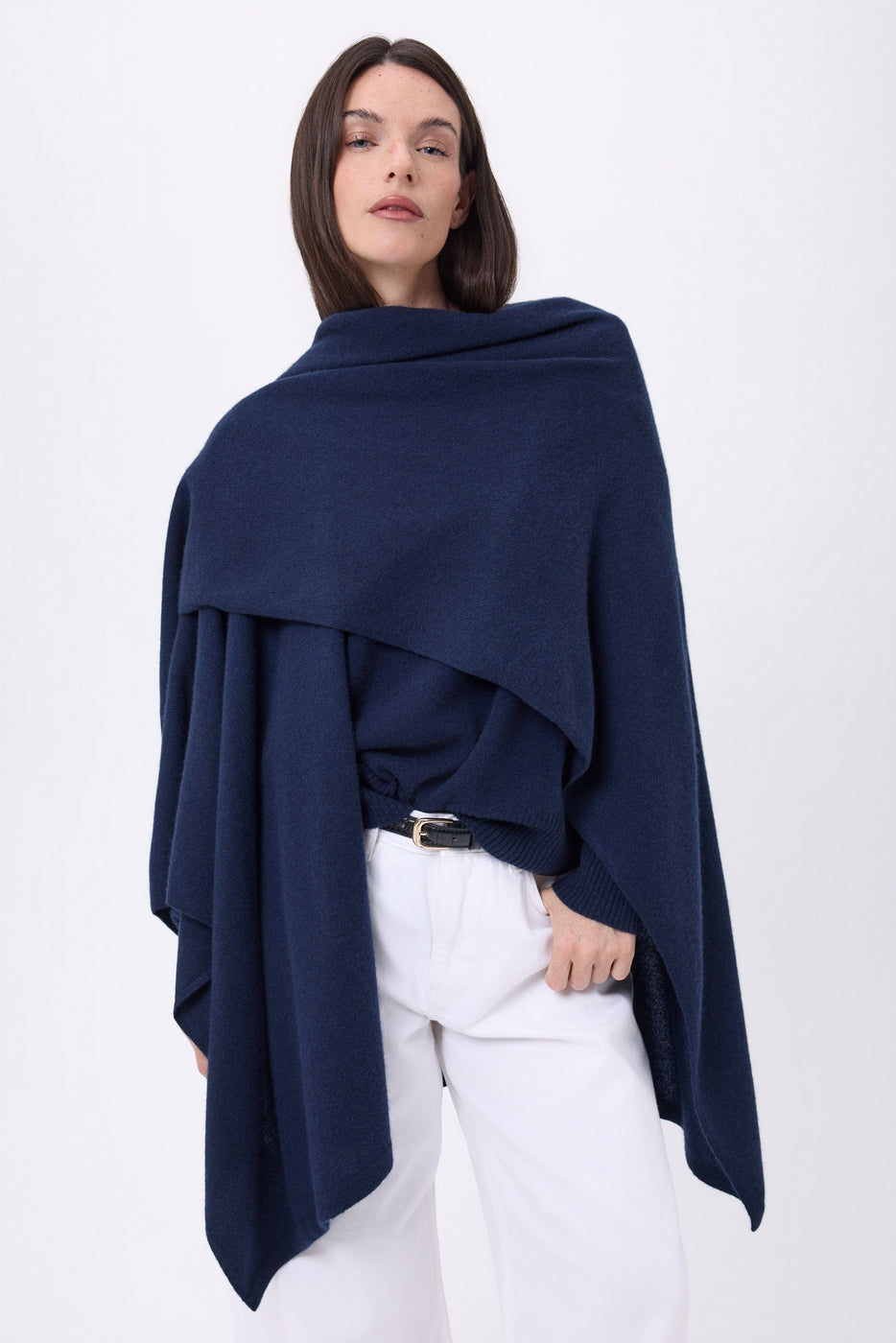 Brise Poncho - Navy Blue - Women