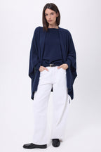 Brise Poncho - Navy Blue - Women