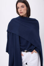 Brise Poncho - Navy Blue - Women