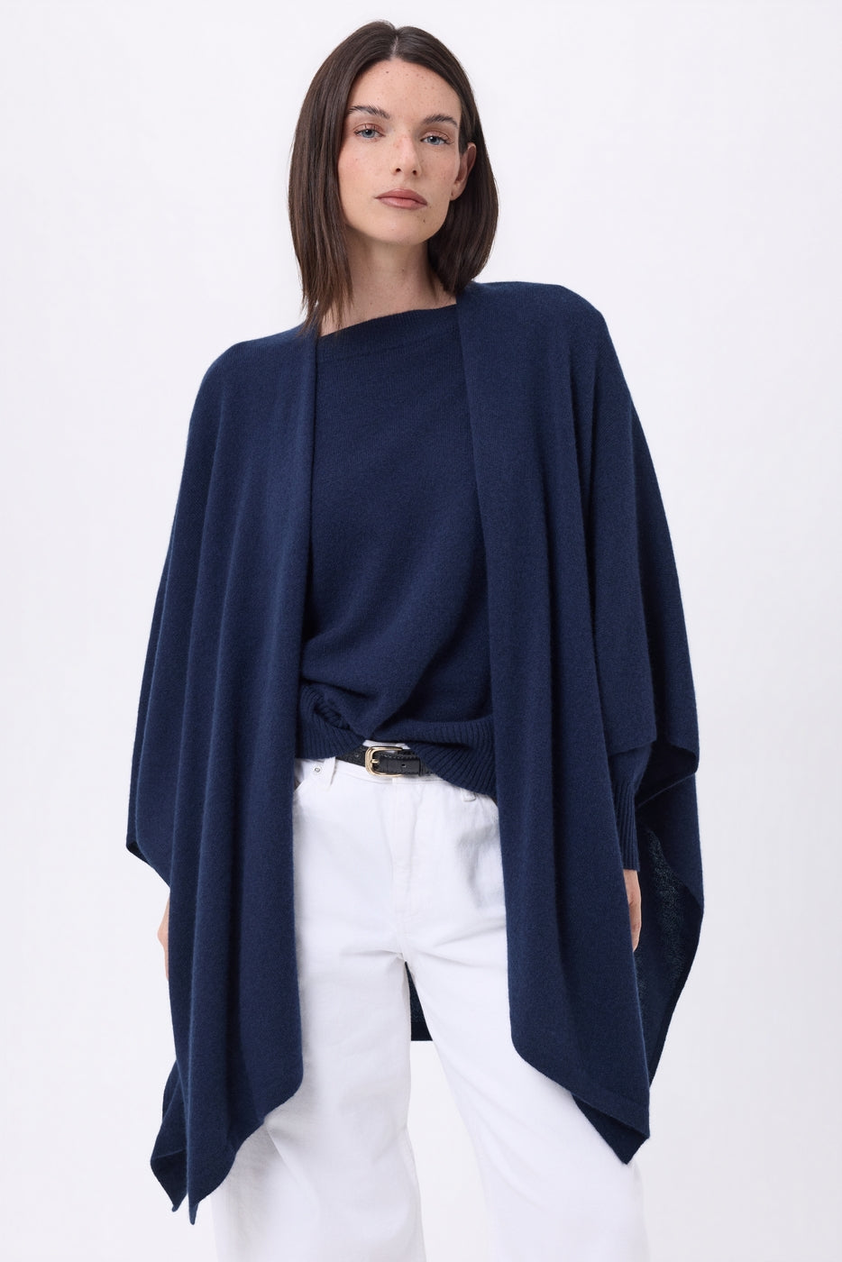 Brise Poncho - Navy Blue - Women