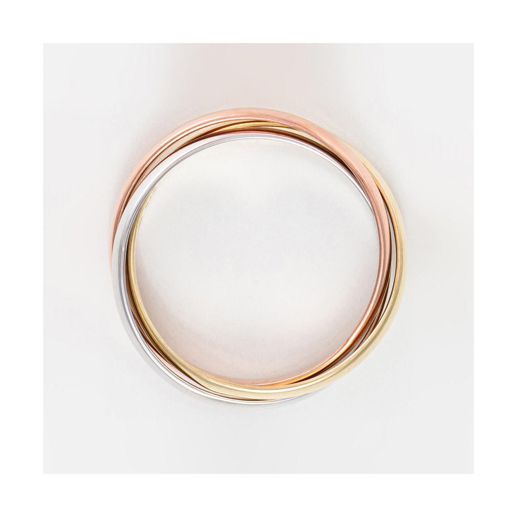 "Tri Or" Tricolour Gold 375/1000 Ring - Tricolour Gold 375/1000