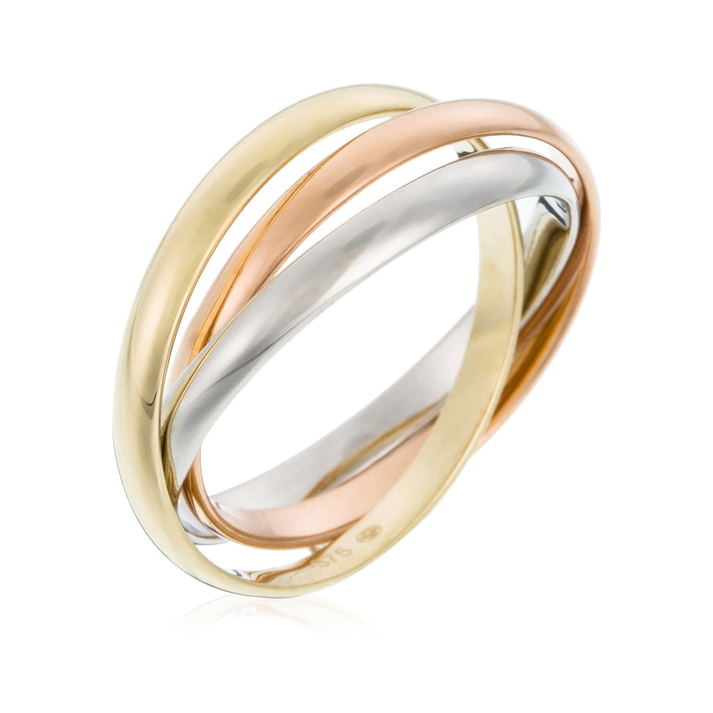 "Tri Gold" Ring - 375/1000 Tricolor Gold