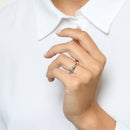 Anillo “Saturna” – Oro blanco 375/1000