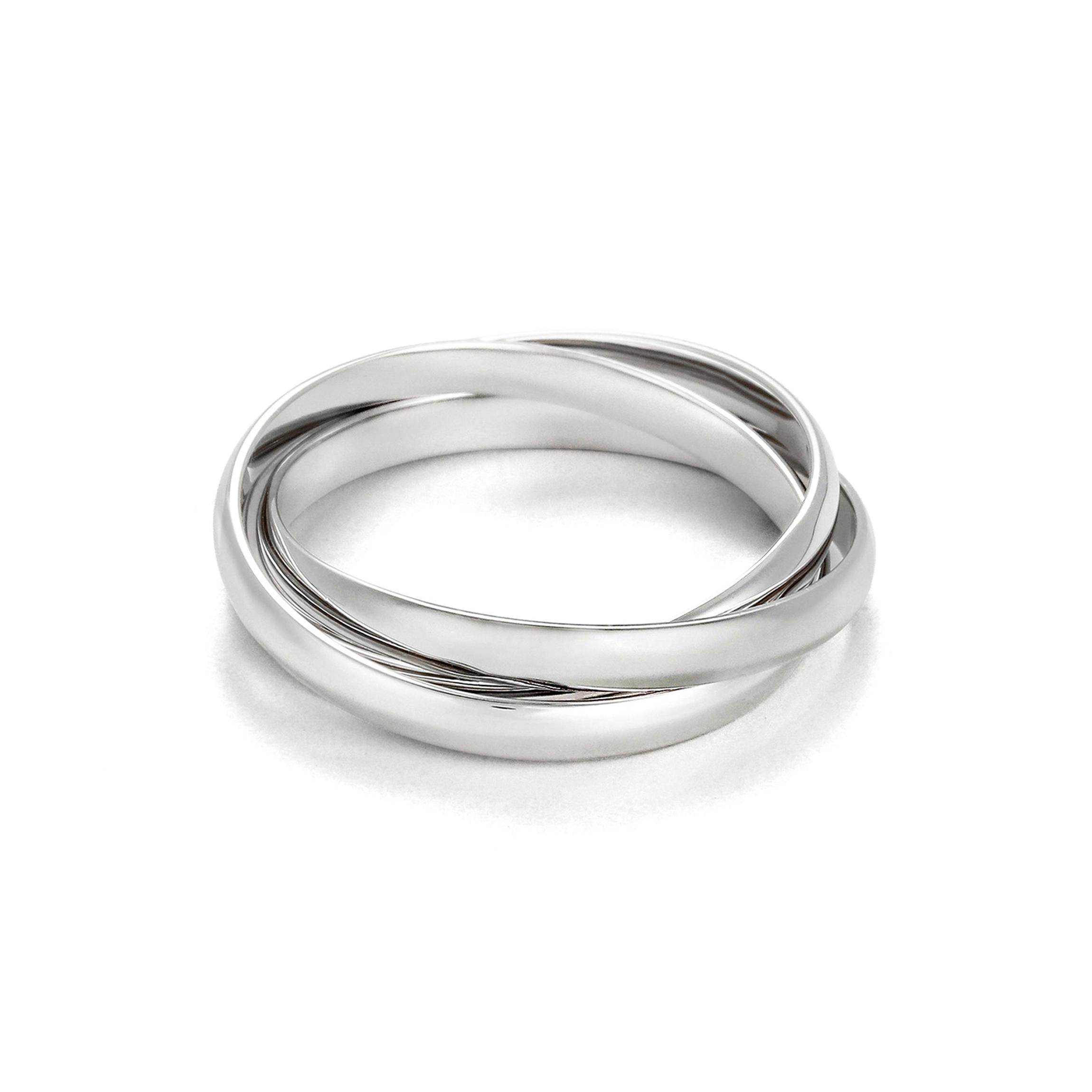 Bague "Saturna" Or Blanc 375/1000
