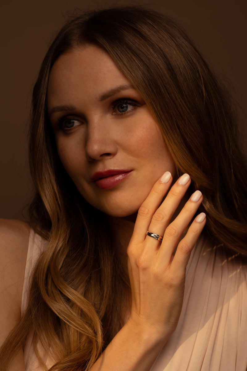 Bague "Saturna"  Or Blanc 375/1000