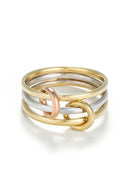 Bague "Meteor" Or Tricolore 375/1000