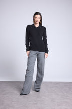 Jersey de cuello polo con botones Brume - Negro - Mujer