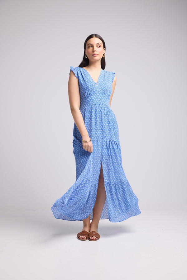Long Dress - Bruna - Blue
