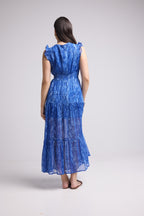 Robe Longue - Bruna - Serpent Bleu