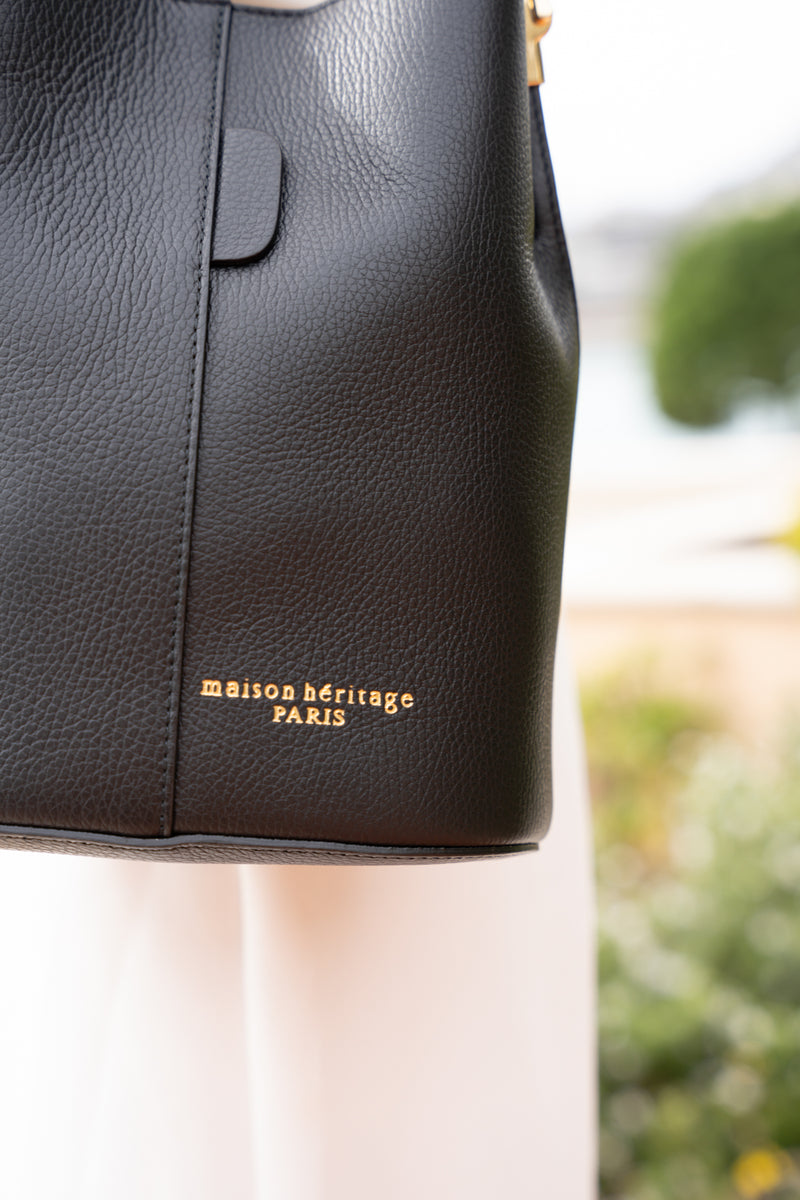 Sac A Main Bruna Graine - Noir