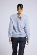 Pull Dropshoulders Cachemire Brossé Bruna - Gris Clair