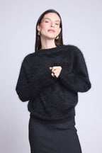 Jersey Oversize Cachemire Cepillado Brushy - Negro - Mujer