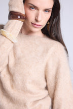 Jersey Oversize Cachemira Cepillada Brushy - Beige Crema - Mujer