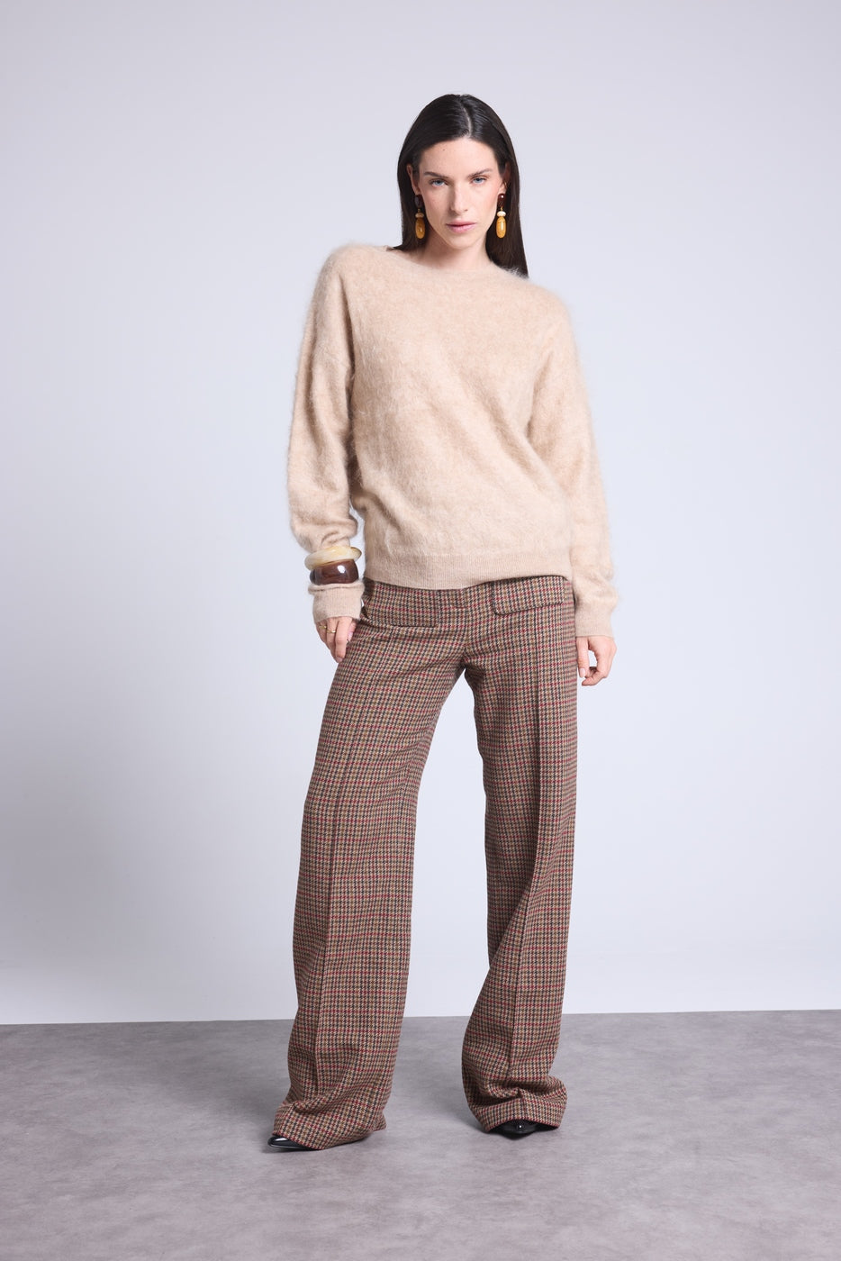 Jersey Oversize Cachemira Cepillada Brushy - Beige Crema - Mujer