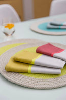 Lot De 2 Serviettes De Table En Coton - Citron