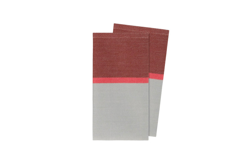 Set Of 2 Cotton Napkins - Raspberry