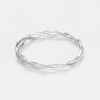 Bague "Entortillement" D0,06Cts/29 - Or Blanc 375/1000