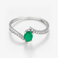 Bague "Belle Émeraude" D0,09/18 + E0,35/1