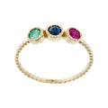 "Precious Trio 0.11Ct/3" Ring in 375/1000 Yellow Gold
