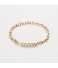 "Camille" Chain Ring - 375 / 1000 Yellow Gold and Zirconium