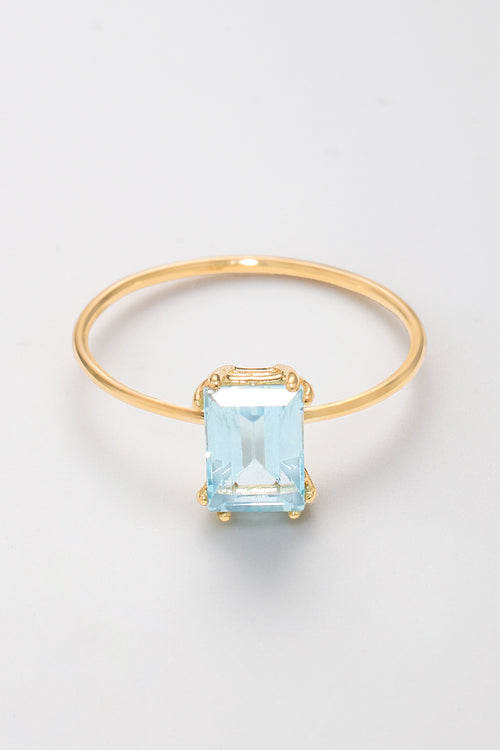Ring Alicia - Yellow gold and topaz