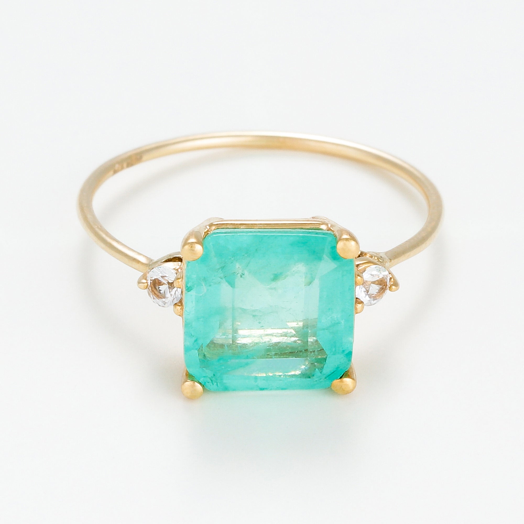 Bague "Espoir 0,5Ct/1" - Or Jaune 375/1000 Et Quartz Bleue/Topaze