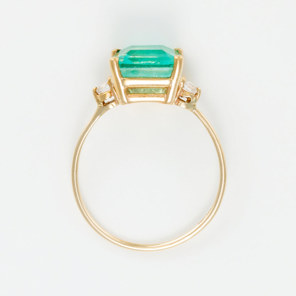 Bague "Espoir 0,5Ct/1" - Or Jaune 375/1000 Et Quartz Bleue/Topaze