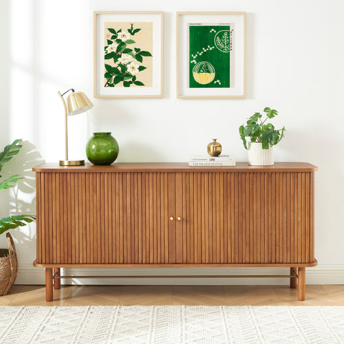 Buffet Ernest - Frêne Foncé Portes Tambour