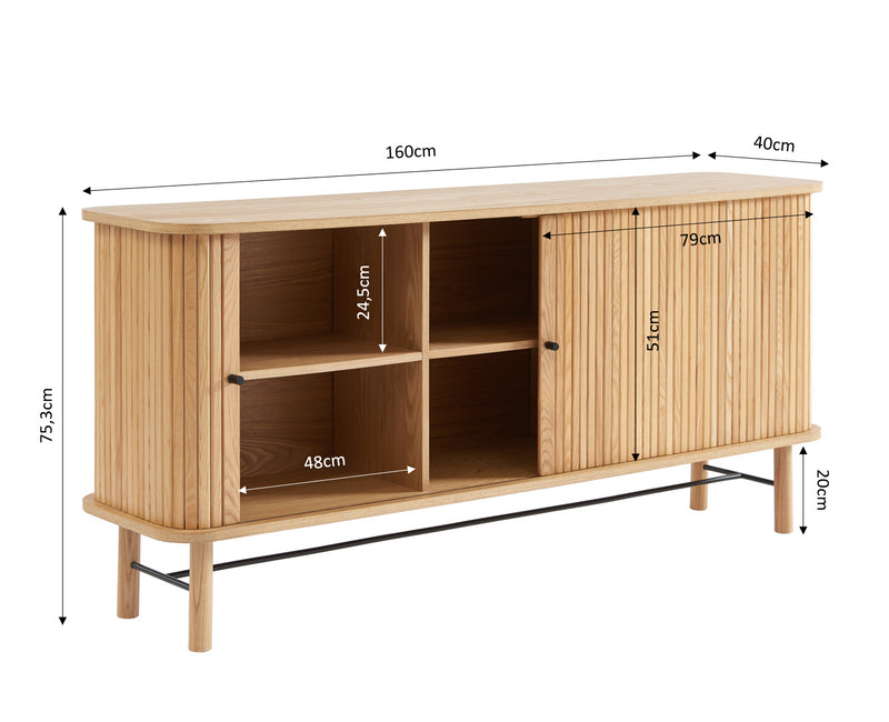 Buffet Ernest - Frêne Portes Tambour