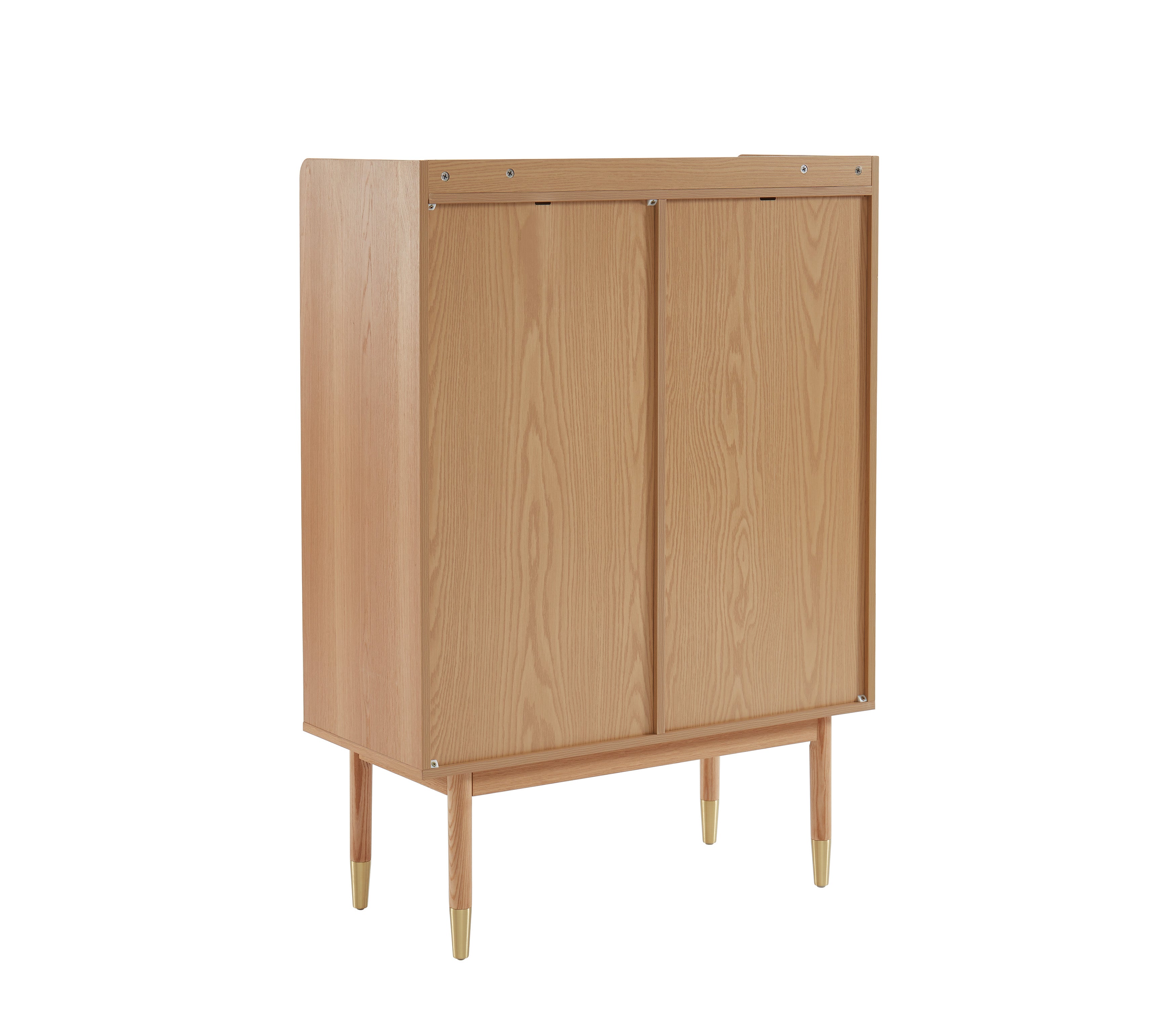 Leon - Buffet Haut - Placage Chêne & Cannage Rotin