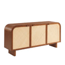 Buffet Lua - 3 Portes Placage Frêne Cannage