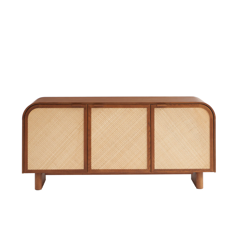 Buffet Lua - 3 Portes Placage Frêne Cannage