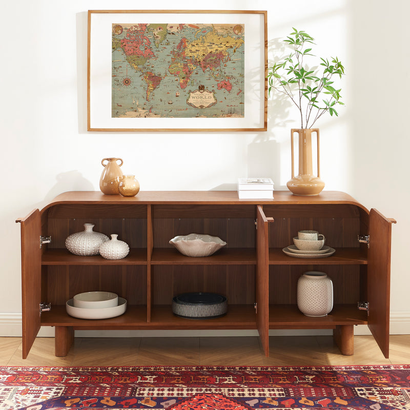 Buffet Lua - 3 Portes Placage Frêne Cannage