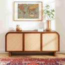 Buffet Lua - 3 Portes Placage Frêne Cannage