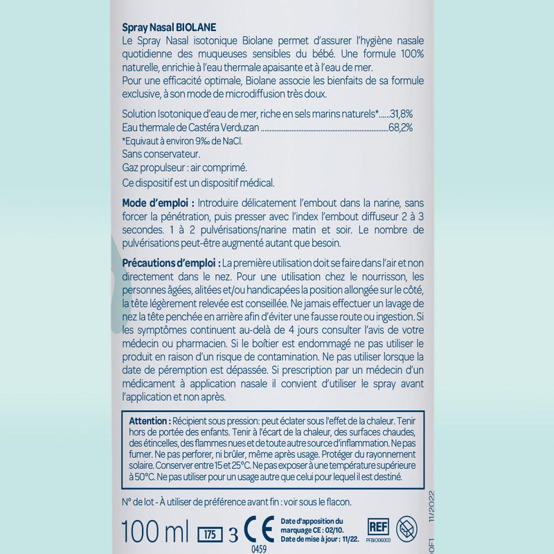 Spray Nasal Formule 100% Naturelle