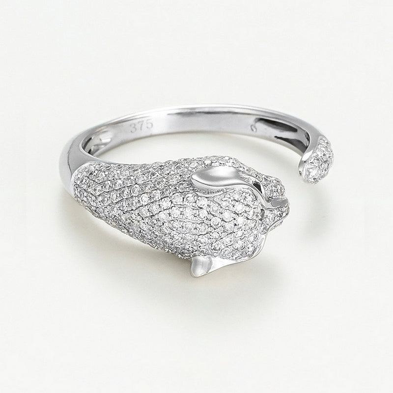 Bague "Mafdet" - Or Blanc 375/1000