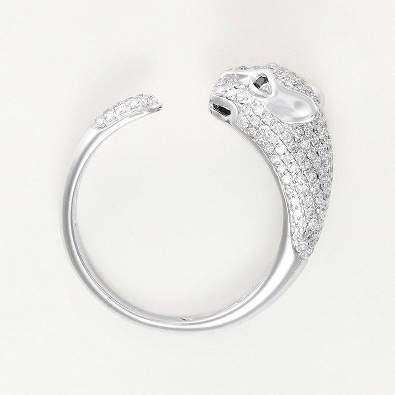 Bague "Mafdet" - Or Blanc 375/1000