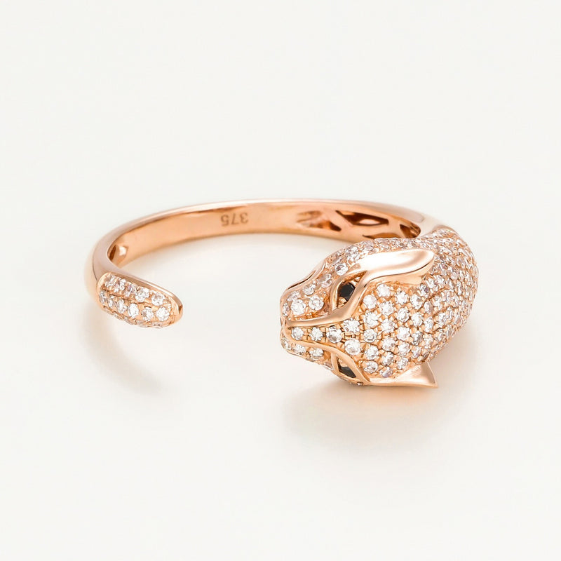 "Mafdet" Ring - 375/1000 Rose Gold