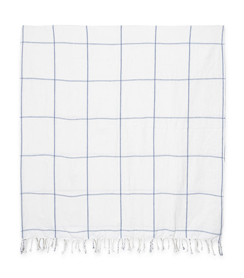 Serviette En Coton Khadi - Bleu