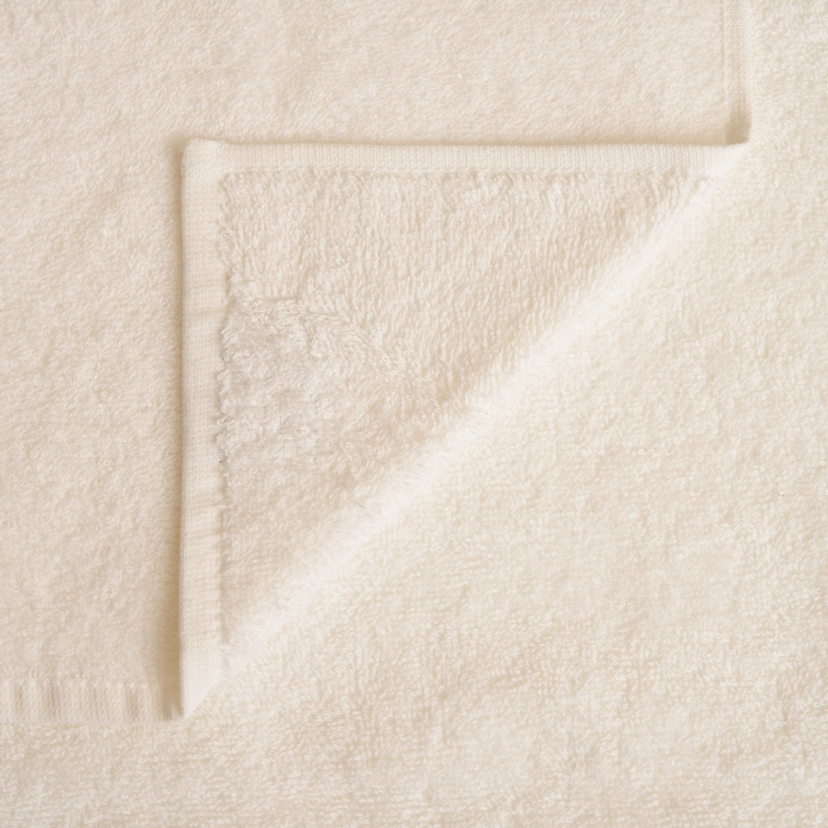 Nicol Cotton Terry Bath and Guest Towel Set 430 G with Linen and Cotton Frill - Ivory