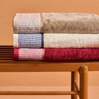 Castellina Bath And Guest Towel Set - Ivory/Denim