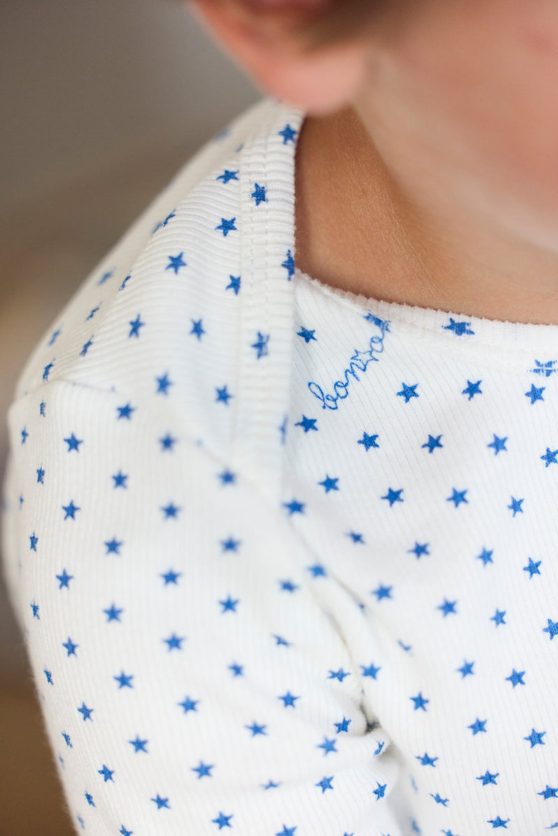 Ensemble - Pyjama 2 Pièces Bleu Bébé Imprimé Étoiles