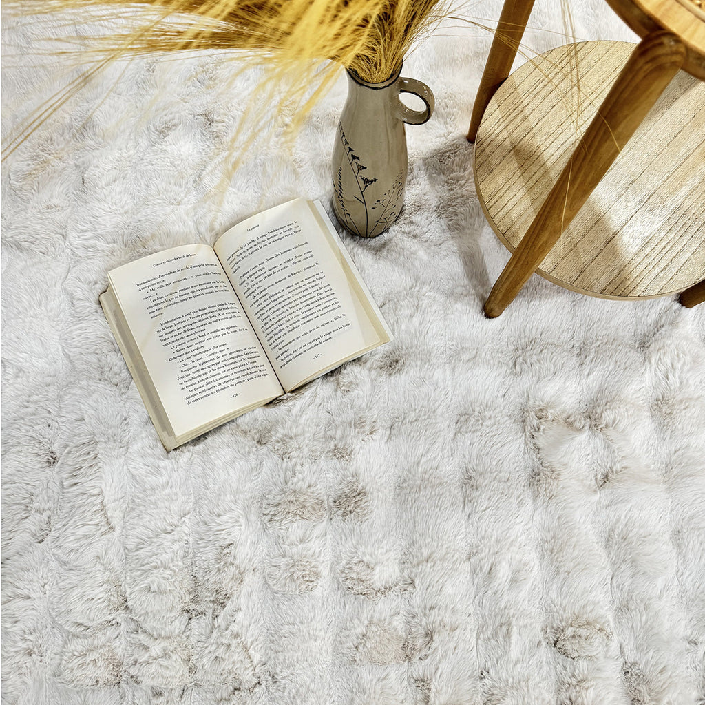Bubble - Tapis D'Intérieur - Polyester - Blanc