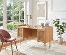 Bureau Leon - Chêne Et Cannage Rotin