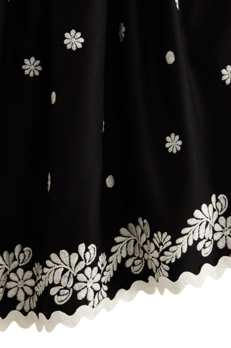 Thaumas Black Embroidered Bustier