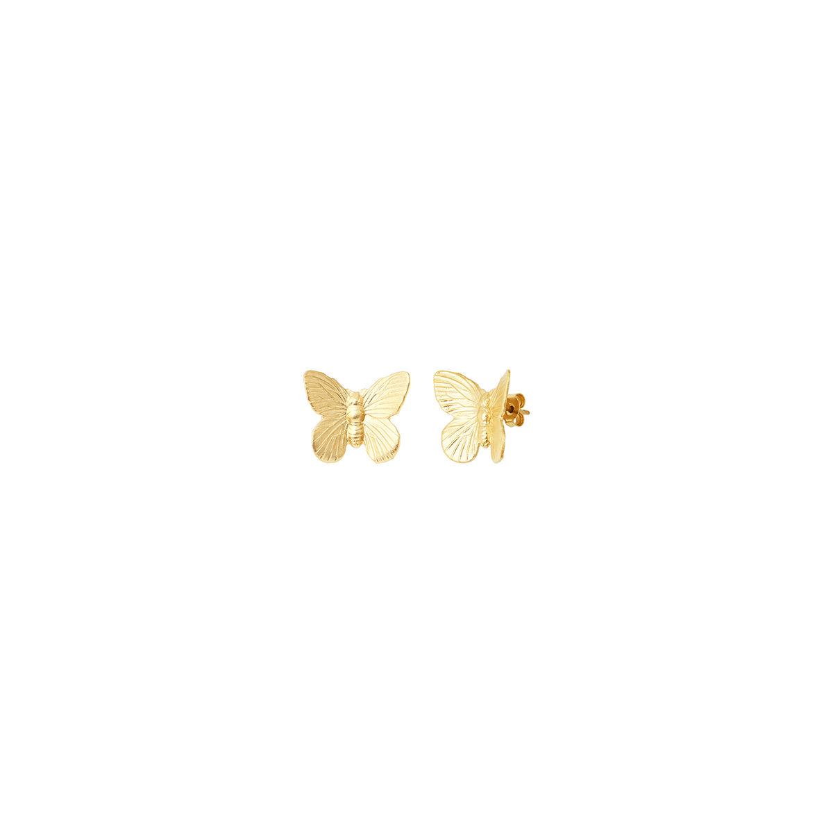 Boucles D'Oreilles Petit Modele Butterfly Dorées