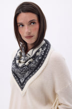 Small Butterfly Bandana - Black - Women