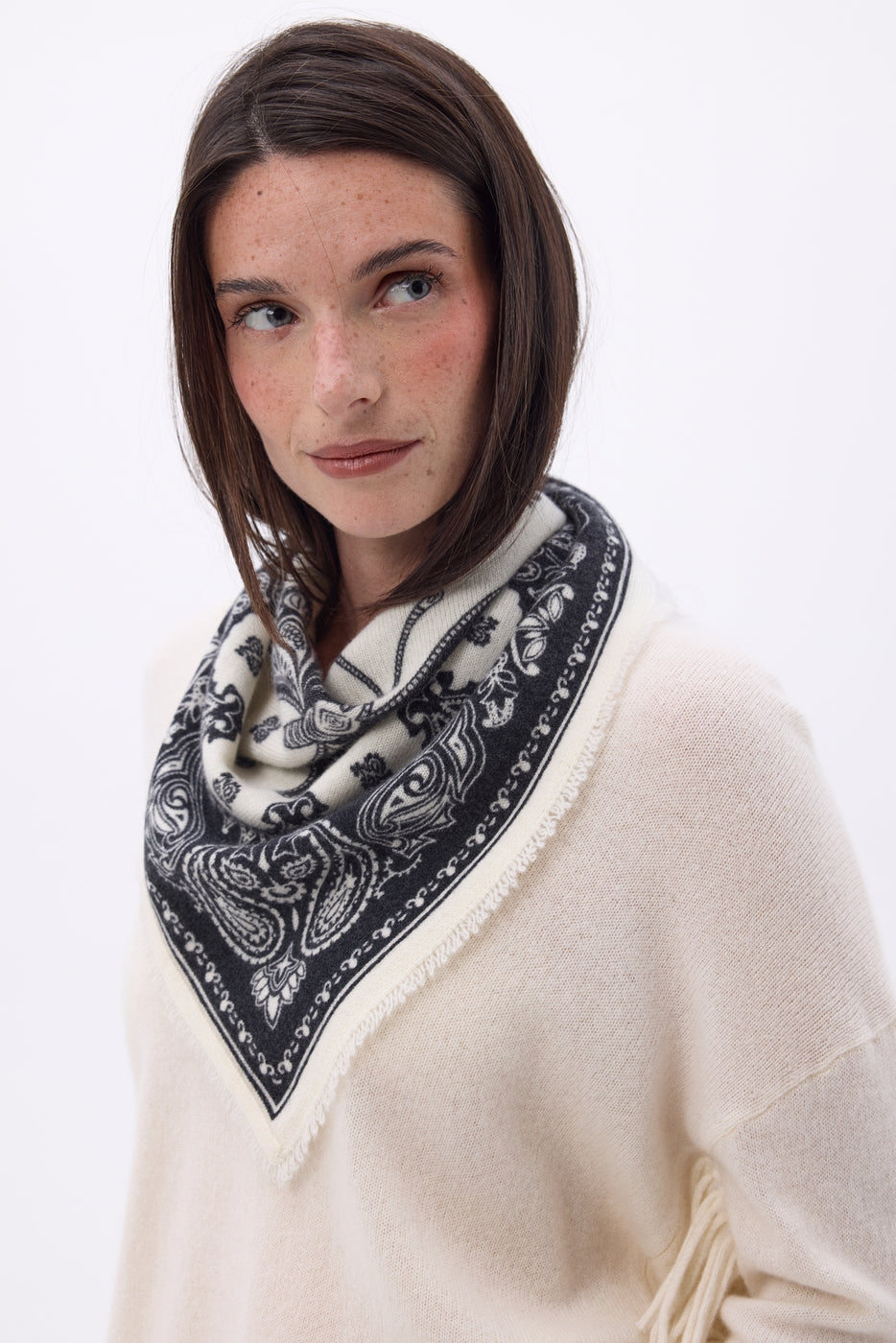 Small Butterfly Bandana - Black - Women