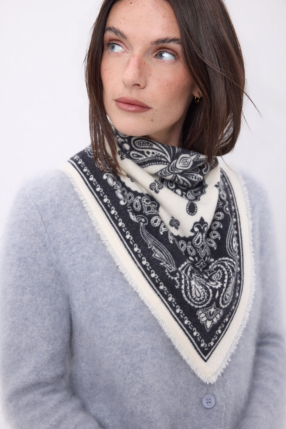 Small Butterfly Bandana - Black - Women