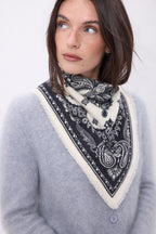 Small Butterfly Bandana - Black - Women